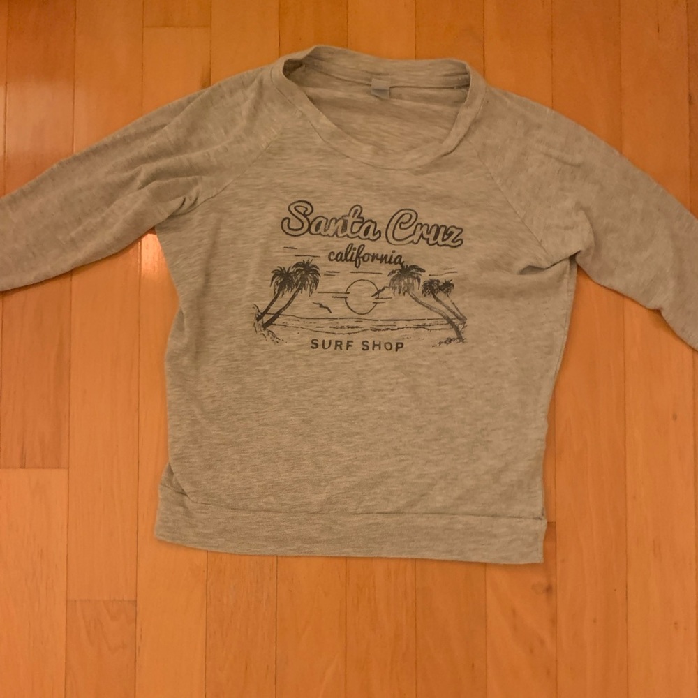 Grey Santa Cruz graphic sweater